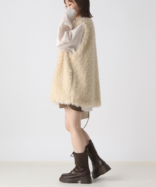 Heather(ヘザー)の「ピーチ起毛シャツ 171772(シャツ/ブラウス・レディース・オフホワイト/ブラック/ライトグレー・FREE)」の20枚目の写真