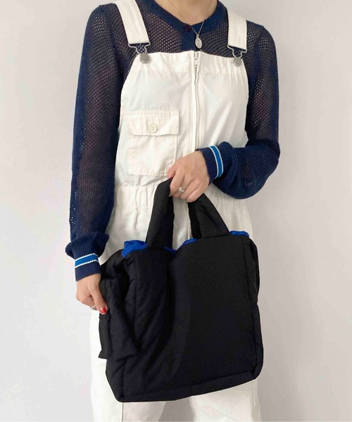 CONTROL FREAK / CTFK（コントロールフリーク）の「CONTROL FREAK(コントロールフリーク)ダウン風2WAYトートバッグ（ショルダーバッグ・レディース・ブラック/ベージュ/グリーン・FREE）」の17枚目の写真