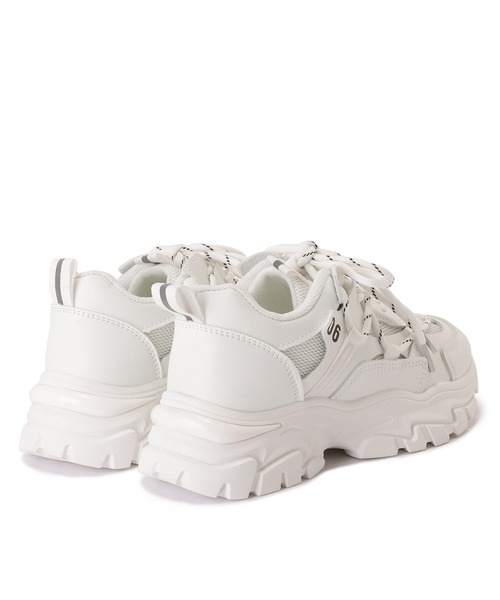 Lace Ladies（レースレディース）の「厚底メッシュダッドスニーカー（スニーカー・レディース・ホワイト/ブラック・22.5/23/24/24.5/23.5/25）」の13枚目の写真