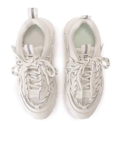 Lace Ladies（レースレディース）の「厚底メッシュダッドスニーカー（スニーカー・レディース・ホワイト/ブラック・22.5/23/24/24.5/23.5/25）」の12枚目の写真