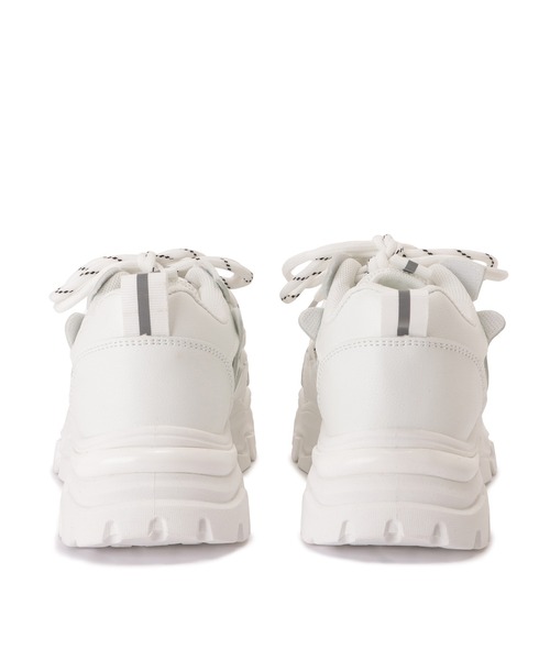 Lace Ladies（レースレディース）の「厚底メッシュダッドスニーカー（スニーカー・レディース・ホワイト/ブラック・22.5/23/24/24.5/23.5/25）」の11枚目の写真