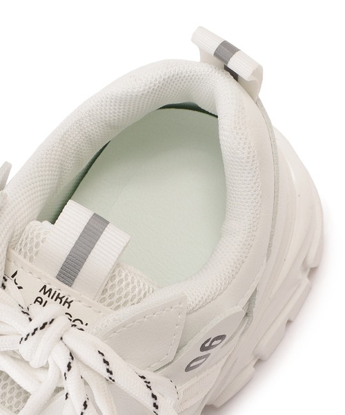 Lace Ladies（レースレディース）の「厚底メッシュダッドスニーカー（スニーカー・レディース・ホワイト/ブラック・22.5/23/24/24.5/23.5/25）」の9枚目の写真