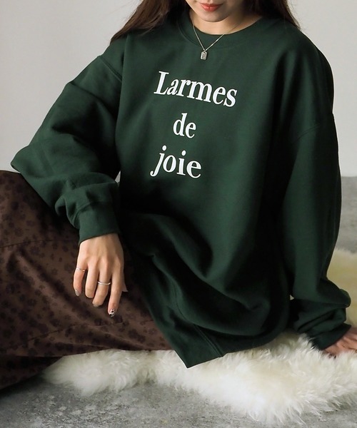 Riberry（リベリー）の「GILDAN Larmes de Joie ロゴプリント裏起毛スウェット（スウェット・レディース・ホワイト/ネイビー/ダークグリーン・LARGE）」の18枚目の写真