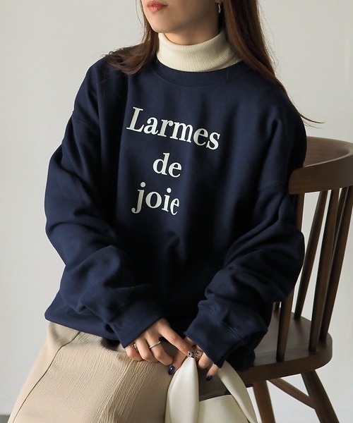 Riberry（リベリー）の「GILDAN Larmes de Joie ロゴプリント裏起毛スウェット（スウェット・レディース・ホワイト/ネイビー/ダークグリーン・LARGE）」の10枚目の写真