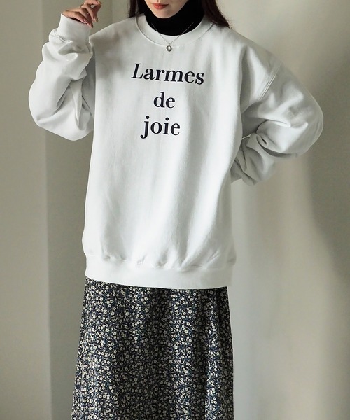 Riberry（リベリー）の「GILDAN Larmes de Joie ロゴプリント裏起毛スウェット（スウェット・レディース・ホワイト/ネイビー/ダークグリーン・LARGE）」の12枚目の写真