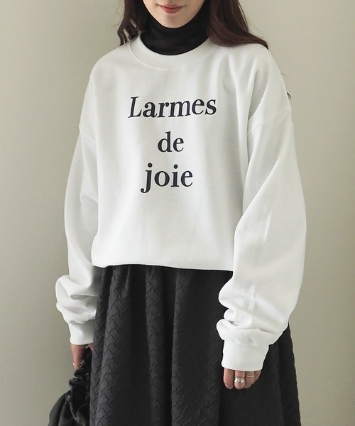 Riberry（リベリー）の「GILDAN Larmes de Joie ロゴプリント裏起毛スウェット（スウェット・レディース・ホワイト/ネイビー/ダークグリーン・LARGE）」の4枚目の写真