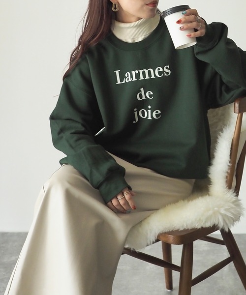 Riberry（リベリー）の「GILDAN Larmes de Joie ロゴプリント裏起毛スウェット（スウェット・レディース・ホワイト/ネイビー/ダークグリーン・LARGE）」の7枚目の写真