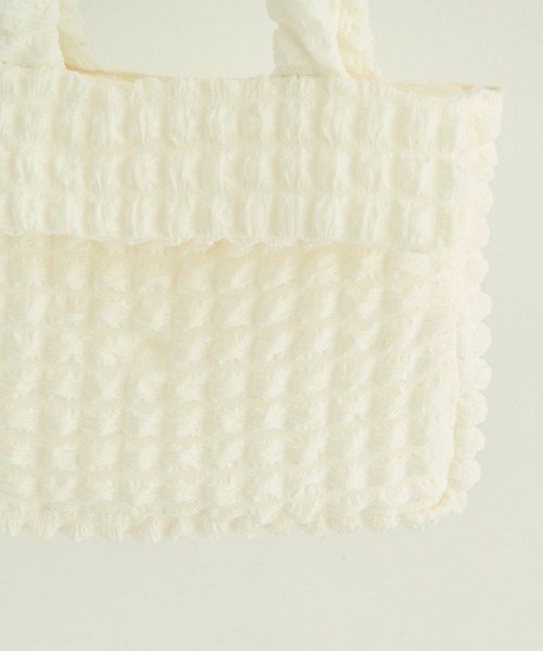 MERLOT（メルロー）の「ぽこぽこトートバッグ（トートバッグ・レディース・ホワイト/ブラウン/ブラック・FREE）」の19枚目の写真