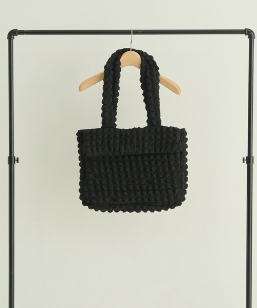 MERLOT（メルロー）の「ぽこぽこトートバッグ（トートバッグ・レディース・ホワイト/ブラウン/ブラック・FREE）」の17枚目の写真