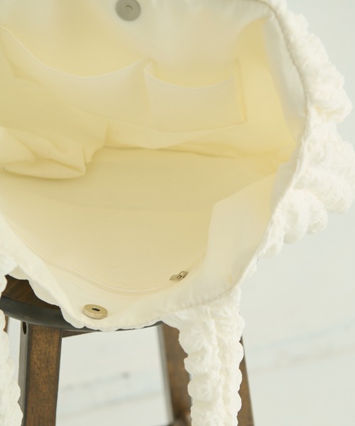 MERLOT（メルロー）の「ぽこぽこトートバッグ（トートバッグ・レディース・ホワイト/ブラウン/ブラック・FREE）」の18枚目の写真