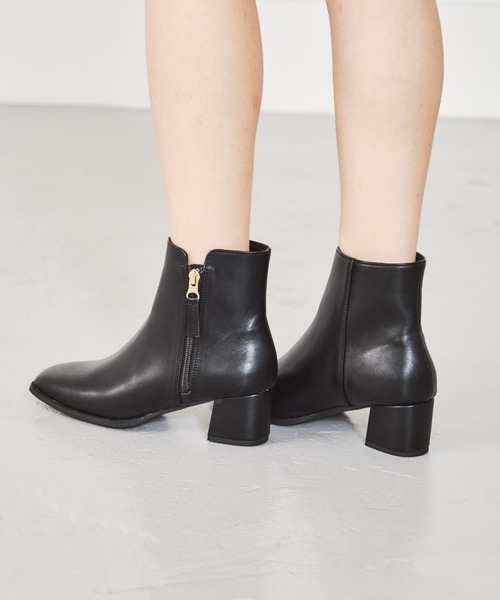 WA ORiental TRaffic（ダブルエーオリエンタルトラフィック）の「サイドジップミドルヒールブーツ 22408（ブーツ・レディース・ベージュ/ブラック/ブラウン・M/L/3L/LL/S/SS）」の6枚目の写真