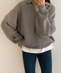 デイリールーズフィットカラーハーフジップ