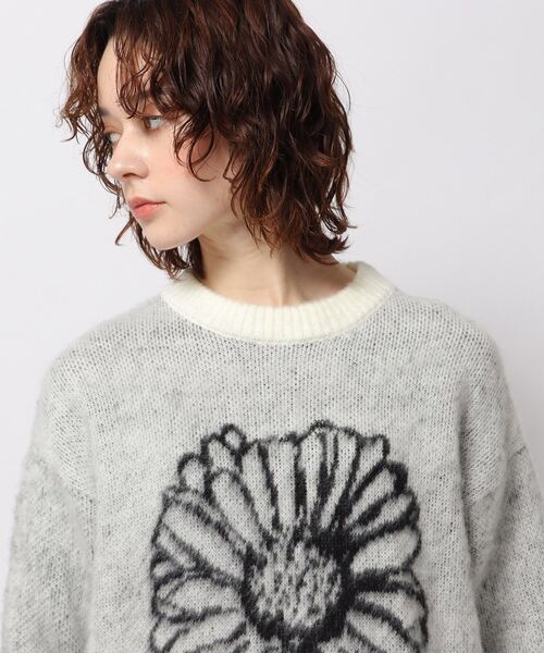 tk.TAKEO KIKUCHI(ティーケータケオキクチ)の「◆ガーベラシャギーニット(ニット/セーター・レディース・ホワイト系6/ブラック系3・66)」の6枚目の写真