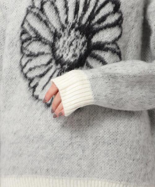 tk.TAKEO KIKUCHI(ティーケータケオキクチ)の「◆ガーベラシャギーニット(ニット/セーター・レディース・ホワイト系6/ブラック系3・66)」の7枚目の写真