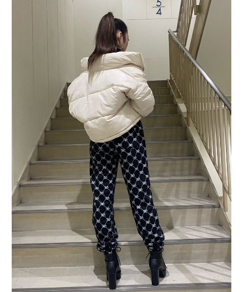 EGOIST（エゴイスト）の「ショート切替中綿ジャケット（その他アウター・レディース・ブラック/パープル/アイボリー・FREE）」の9枚目の写真