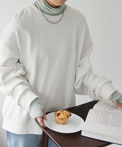 COLLAGE GALLARDAGALANTE（コラージュガリャルダガランテ）の「ベア天タートルプルオーバー（Tシャツ/カットソー・レディース・ホワイト/パープル/ミント・FREE）」の2枚目の写真