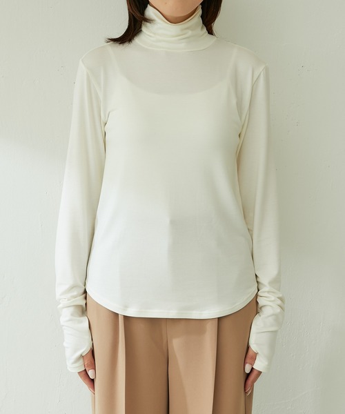 COLLAGE GALLARDAGALANTE（コラージュガリャルダガランテ）の「ベア天タートルプルオーバー（Tシャツ/カットソー・レディース・ホワイト/パープル/ミント・FREE）」の8枚目の写真