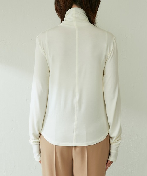 COLLAGE GALLARDAGALANTE（コラージュガリャルダガランテ）の「ベア天タートルプルオーバー（Tシャツ/カットソー・レディース・ホワイト/パープル/ミント・FREE）」の21枚目の写真