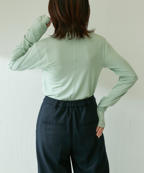 COLLAGE GALLARDAGALANTE（コラージュガリャルダガランテ）の「ベア天タートルプルオーバー（Tシャツ/カットソー・レディース・ホワイト/パープル/ミント・FREE）」の22枚目の写真