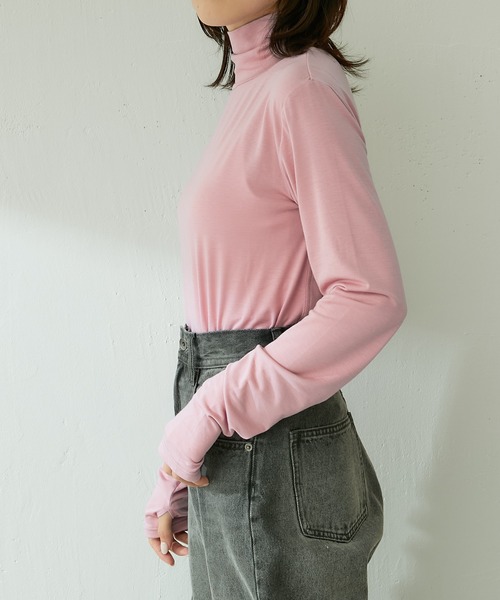 COLLAGE GALLARDAGALANTE（コラージュガリャルダガランテ）の「ベア天タートルプルオーバー（Tシャツ/カットソー・レディース・ホワイト/パープル/ミント・FREE）」の16枚目の写真