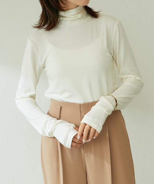 COLLAGE GALLARDAGALANTE（コラージュガリャルダガランテ）の「ベア天タートルプルオーバー（Tシャツ/カットソー・レディース・ホワイト/パープル/ミント・FREE）」の18枚目の写真