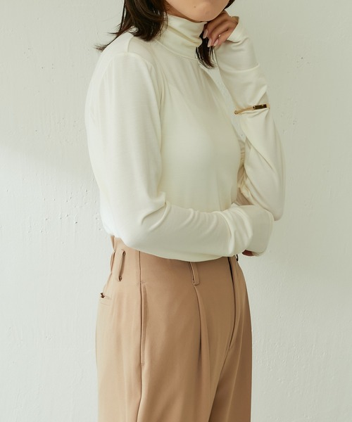 COLLAGE GALLARDAGALANTE（コラージュガリャルダガランテ）の「ベア天タートルプルオーバー（Tシャツ/カットソー・レディース・ホワイト/パープル/ミント・FREE）」の19枚目の写真