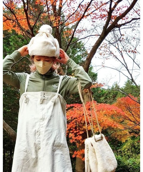 14+（イチヨンプラス）の「ファー耳付きニット帽 / ニットキャップ / フライトキャップ / イヤーマフ付き（ニットキャップ/ビーニー・レディース・アイボリー/ブラック・FREE/kids-M）」の22枚目の写真