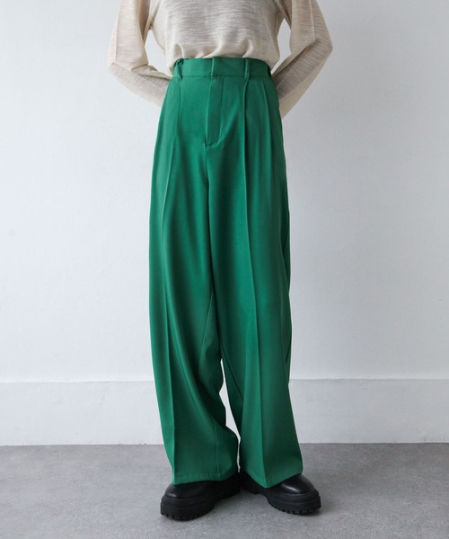 Chillfar（チルファー）の「ハイウエストストレートスラックスパンツ（スラックス・レディース・グレー/アイボリー/ブラック/カーキ/オレンジ/ダークブラウン/グリーン/ピンク・MEDIUM/LARGE）」の10枚目の写真