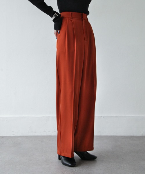 Chillfar（チルファー）の「ハイウエストストレートスラックスパンツ（スラックス・レディース・グレー/アイボリー/ブラック/カーキ/オレンジ/ダークブラウン/グリーン/ピンク・MEDIUM/LARGE）」の18枚目の写真