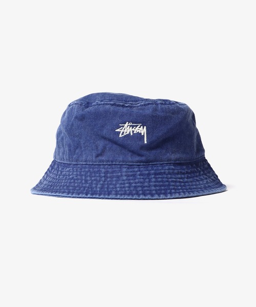 STUSSY ステューシー 　バケットハット　コットンデニム　（非喫煙） STUSSY ステューシー Stock Bucket Hat ロゴ バケットハット帽子