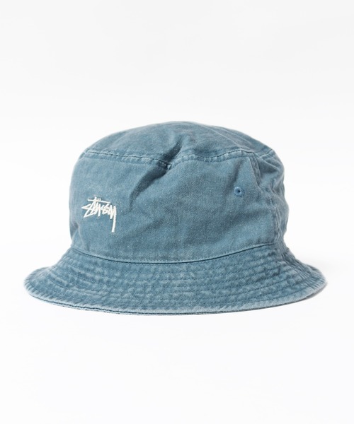 OLD STUSSY バケットハット 水色 90-00's STUSSY CAPZ デニムハット old stussy オールド