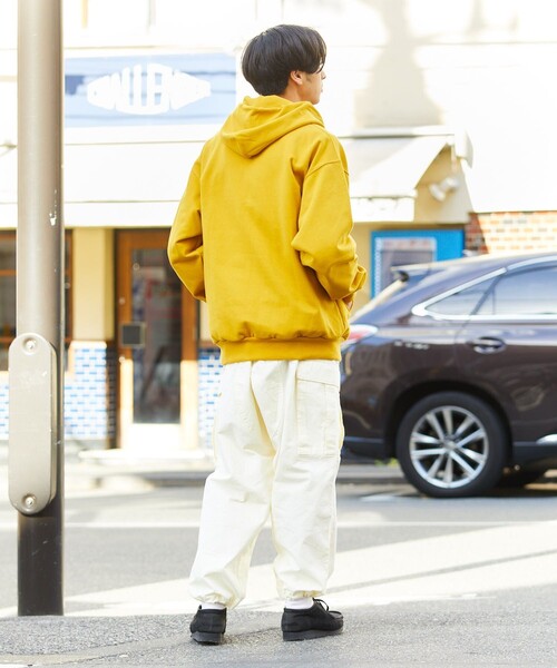 TOWNCRAFT（タウンクラフト）の「TOWN CRAFT/タウンクラフト 別注 ハーフジップパーカー/フーディー（パーカー・メンズ・チャコールグレー/オフホワイト/オリーブ/イエロー/ネイビー・MEDIUM/LARGE）」の13枚目の写真