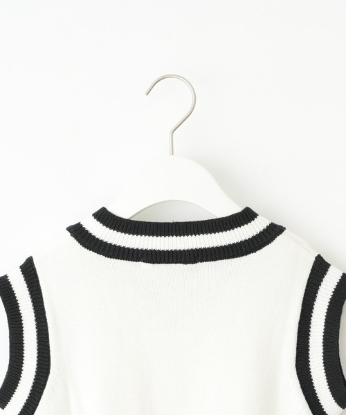 U.S. POLO ASSN.（ユーエスポロアッスン）の「【KIDS】【U.S. POLO ASSN/ユーエスポロアッスン】ワンポイント刺繍ニットベスト（ベスト・キッズ・ネイビー/アイボリー・140/120/150/100）」の11枚目の写真