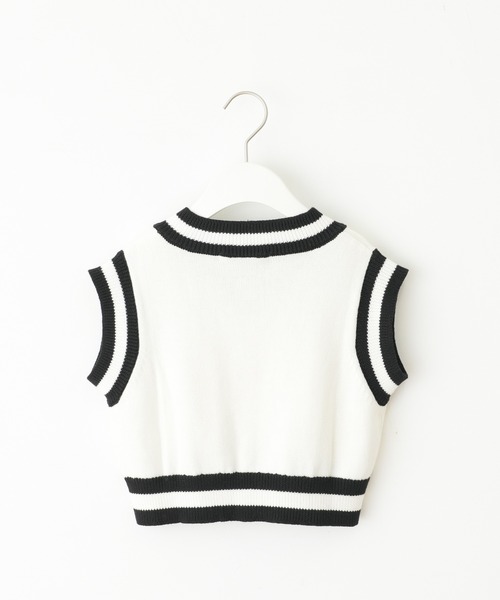 U.S. POLO ASSN.（ユーエスポロアッスン）の「【KIDS】【U.S. POLO ASSN/ユーエスポロアッスン】ワンポイント刺繍ニットベスト（ベスト・キッズ・ネイビー/アイボリー・140/120/150/100）」の12枚目の写真