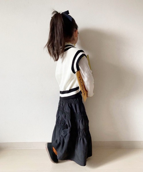 U.S. POLO ASSN.（ユーエスポロアッスン）の「【KIDS】【U.S. POLO ASSN/ユーエスポロアッスン】ワンポイント刺繍ニットベスト（ベスト・キッズ・ネイビー/アイボリー・140/120/150/100）」の17枚目の写真