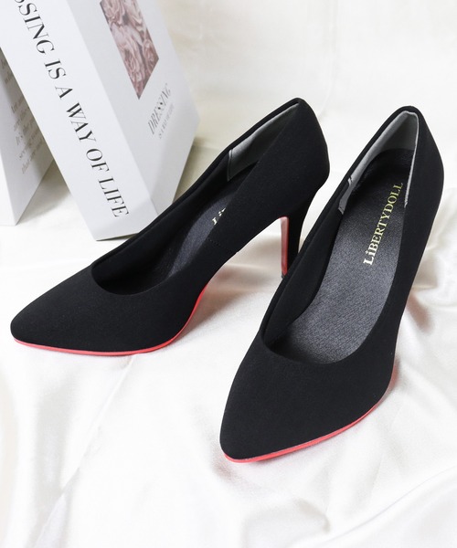 LibertyDoll(リバティードール)の「LibertyDoll/ポインテッドトゥ9.5cmピンヒールレッドソールパンプス(1114/1114-SA)(パンプス・レディース・ブラック系その他2/ブラック系その他/ブラック/ゴールド/シルバー/ブラック系その他3・S/3L/LL/SS/M/L)」の2枚目の写真