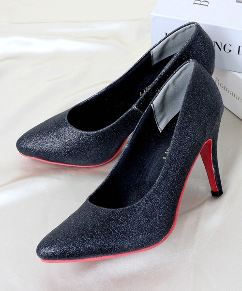 LibertyDoll(リバティードール)の「LibertyDoll/ポインテッドトゥ9.5cmピンヒールレッドソールパンプス(1114/1114-SA)(パンプス・レディース・ブラック系その他2/ブラック系その他/ブラック/ゴールド/シルバー/ブラック系その他3・S/3L/LL/SS/M/L)」の4枚目の写真