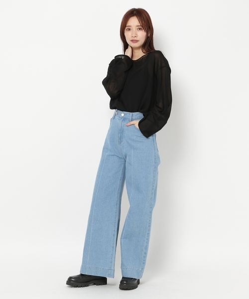 mysty woman(ミスティウーマン)の「【復刻!/WEB限定アイテム】ソルベシアーニット 190297(ニット/セーター・レディース・ブラック系その他/ピンク系その他/ホワイト系その他/ベージュ系その他/パープル系その他/グリーン系その他/ブルー系その他/レモンイエロー・FREE)」の21枚目の写真