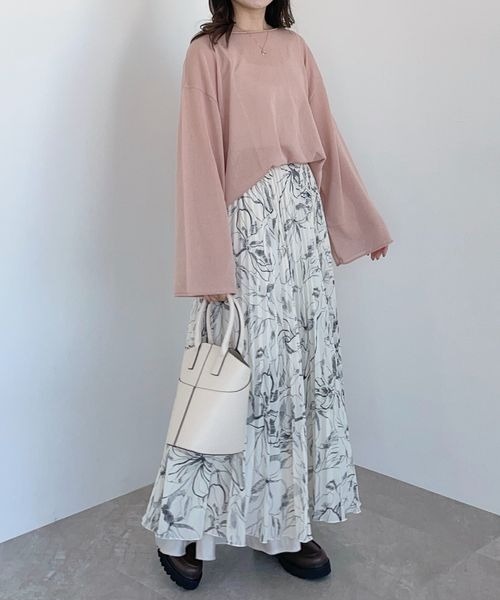 mysty woman(ミスティウーマン)の「【復刻!/WEB限定アイテム】ソルベシアーニット 190297(ニット/セーター・レディース・ブラック系その他/ピンク系その他/ホワイト系その他/ベージュ系その他/パープル系その他/グリーン系その他/ブルー系その他/レモンイエロー・FREE)」の18枚目の写真