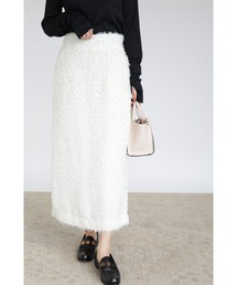 &. NOSTALGIA | 【ZOZO限定】シャギージャガードIラインスカート(スカート)