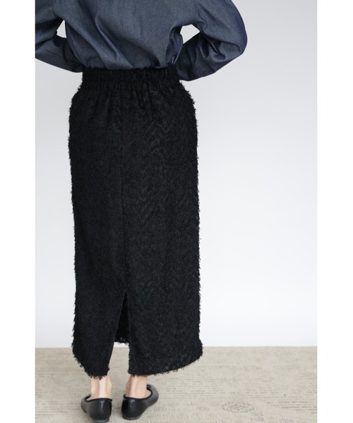 &. NOSTALGIA（アンドドットノスタルジア）の「【ZOZO限定】シャギージャガードIラインスカート（スカート・レディース・アイボリー/ブラック・FREE）」の19枚目の写真