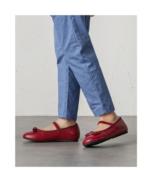 BeBe（ベベ）の「BeBe/リボン 付き 合皮 バレエシューズ (16~20cm)（バレエシューズ・キッズ・レッド/ベージュ・20/19/18/17/16）」の16枚目の写真