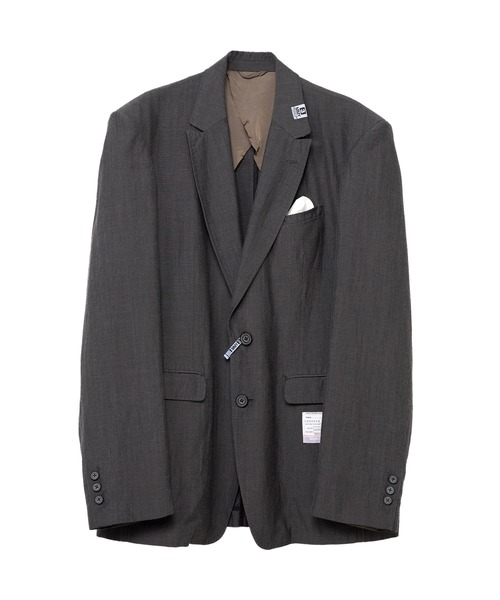 Maison MIHARA YASUHIRO(メゾンミハラヤスヒロ)の「Slim Light Blazer(テーラードジャケット・メンズ・カーキ/ブラック・46)」の2枚目の写真