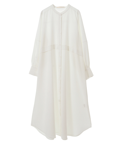 MELROSE claire(メルローズ クレール)の「【シンプルに使いやすいバンドカラー大人シャツワンピース♪】(シャツワンピース・レディース・グレイッシュベージュ/ブラック/オフホワイト・FREE)」の9枚目の写真