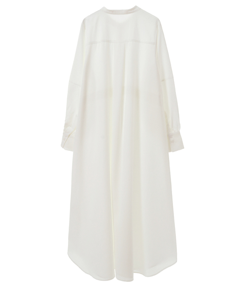 MELROSE claire(メルローズ クレール)の「【シンプルに使いやすいバンドカラー大人シャツワンピース♪】(シャツワンピース・レディース・グレイッシュベージュ/ブラック/オフホワイト・FREE)」の10枚目の写真