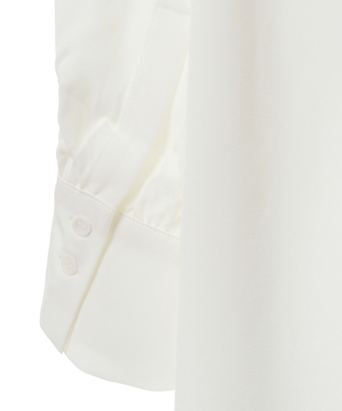 MELROSE claire(メルローズ クレール)の「【シンプルに使いやすいバンドカラー大人シャツワンピース♪】(シャツワンピース・レディース・グレイッシュベージュ/ブラック/オフホワイト・FREE)」の13枚目の写真