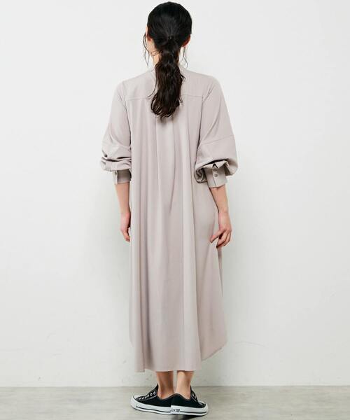 MELROSE claire(メルローズ クレール)の「【シンプルに使いやすいバンドカラー大人シャツワンピース♪】(シャツワンピース・レディース・グレイッシュベージュ/ブラック/オフホワイト・FREE)」の17枚目の写真