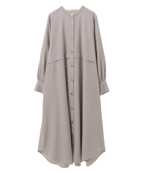 MELROSE claire(メルローズ クレール)の「【シンプルに使いやすいバンドカラー大人シャツワンピース♪】(シャツワンピース・レディース・グレイッシュベージュ/ブラック/オフホワイト・FREE)」の18枚目の写真