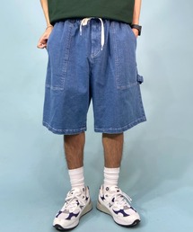 DC/ディーシー スーパーワイド デニム ハーフパンツ/ペインターショーツ 無地 デニムハーフパンツ DWS231030