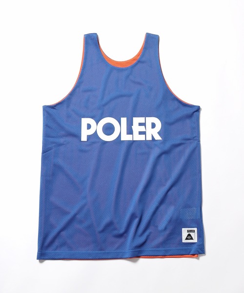 POLeR/ポーラー REVERSIBLE MESH TANK タンクトップ ブランドロゴ